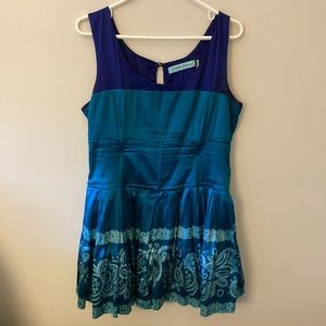 Guess by Marciano silk and tulle mini dress